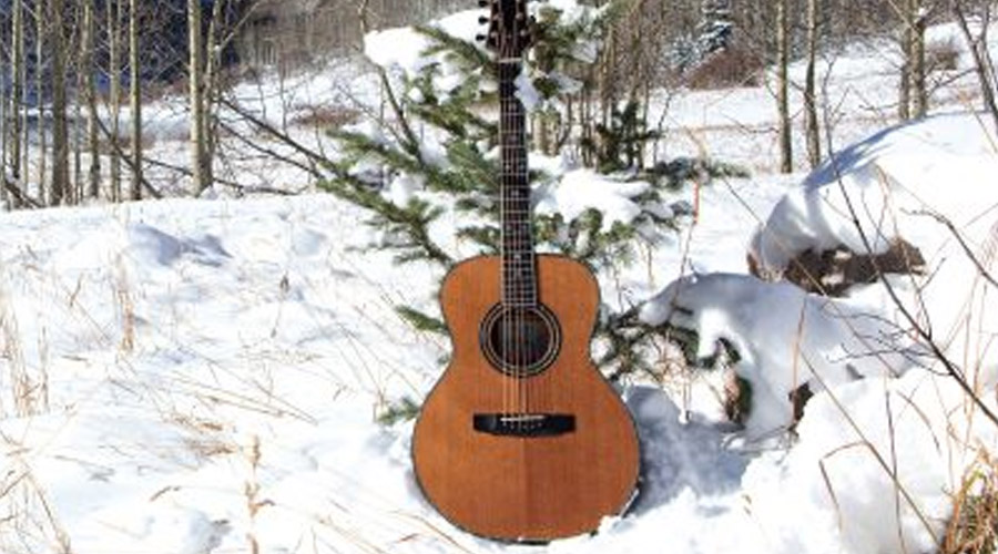 Guitar in snow