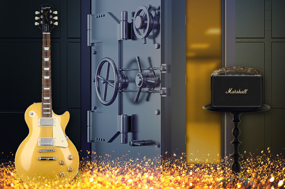 ENTER THE VAULT! It's a Gold Les Paul Guitar + Marshall Speaker Giveaway -  Stephen Arnold Music